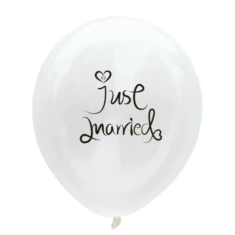 10pcs 10inch Just Married Latex Balloons Wedding White Engagement Party Decoration Bridal Shower Decor