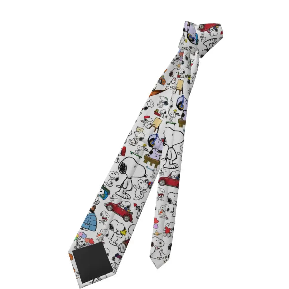 Personalized Fashion S-Snoopys Neckties Men Silk Cartoon Office Neck Tie