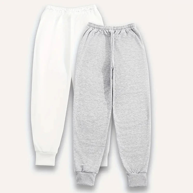 Women's Sweatpants 2 Pack Pure Color Joggers Fall Winter Casual Lounge Wear Comfort Fit Sporty Pants Cute Cat Print 2piece Pants