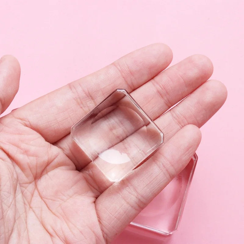 Eyelash Glue Pallet Crystal Glass Eyelash Glue Stone For False Eyelash Extension Lashes Stand Nail Art Color Palette Makeup Tool