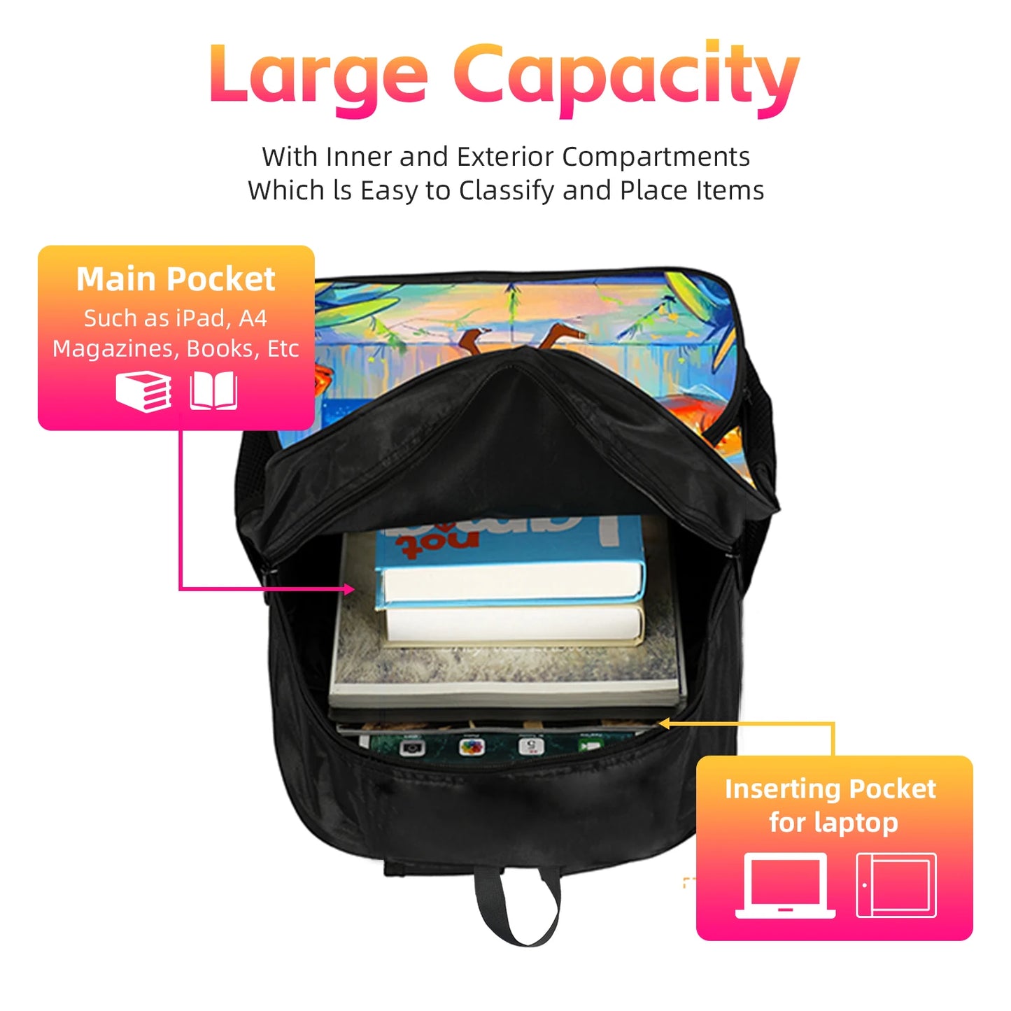 Kids Backpacks Just Shapes & Beats Student Anime School Bags Children Outdoor Sport Travel Rucksack Gift