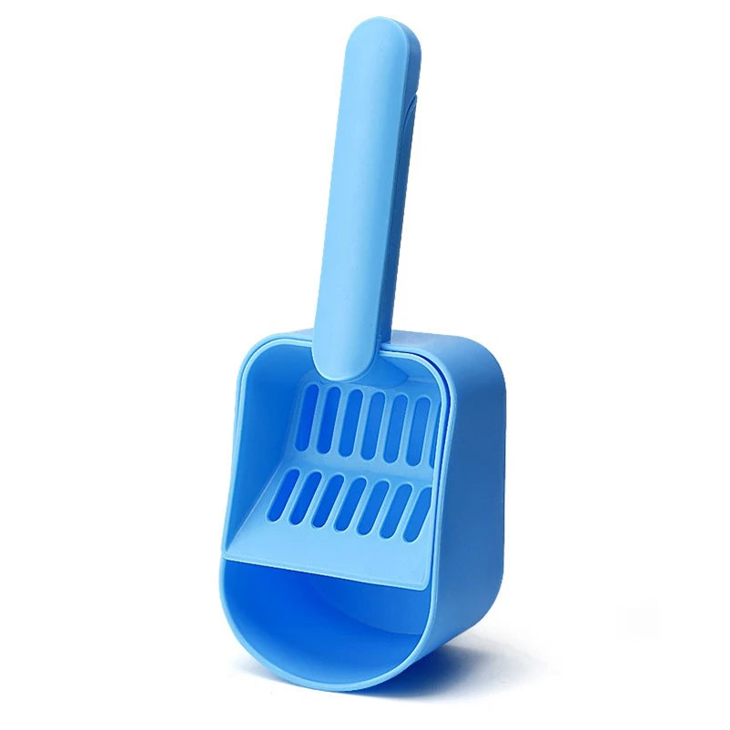 Cat Litter Scoop Plastic Cat Litter Shovel With Base Self Cleaning Cat Litter Box Shovel Kitten Toilet Clean Tools Cat Supplies