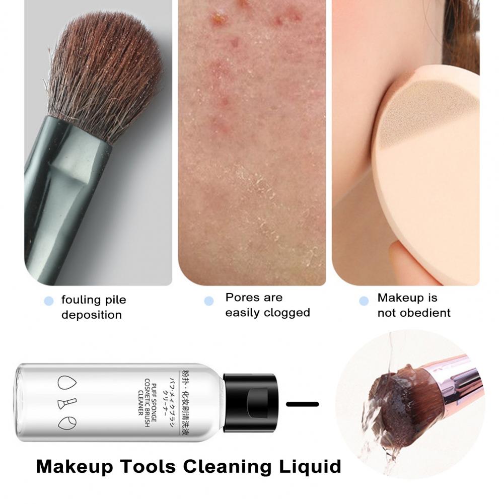 Makeup Tool Cleaner Makeup Brush Solution Efficient Makeup Brush Cleaner Puff Cleaner Beauty Eggs Cleanser Washing Fluid 50/80ML