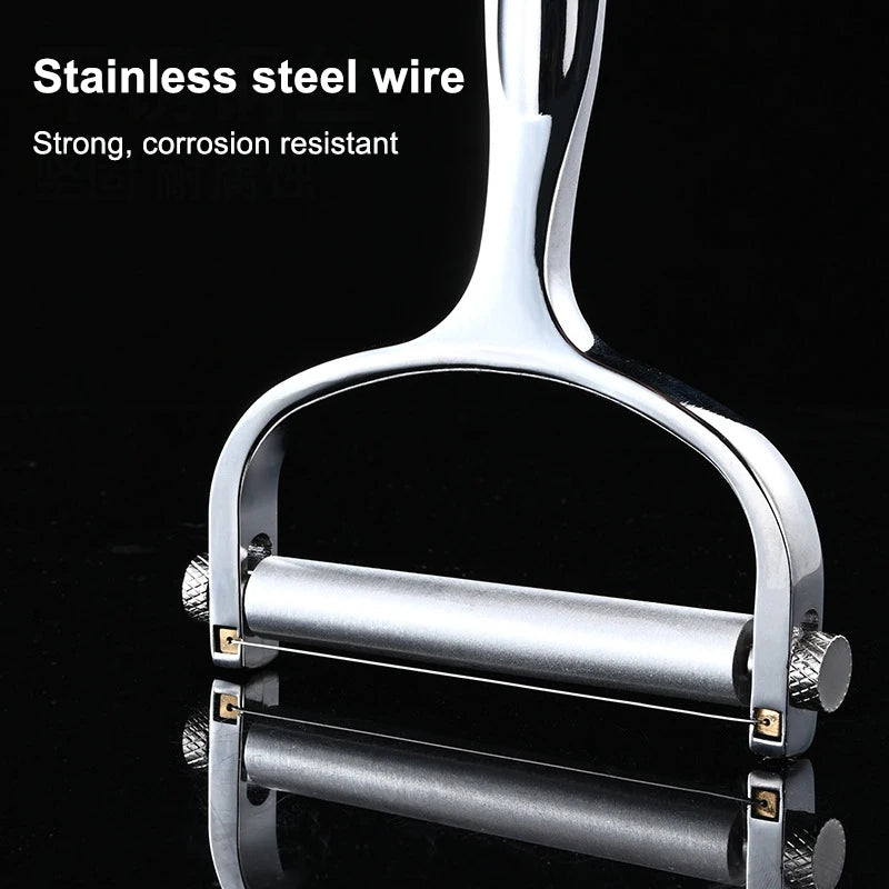 Cheese Shaver for all Cheese Types - Adjustable Steel Wire Mozzarella & Cheddar Cutter