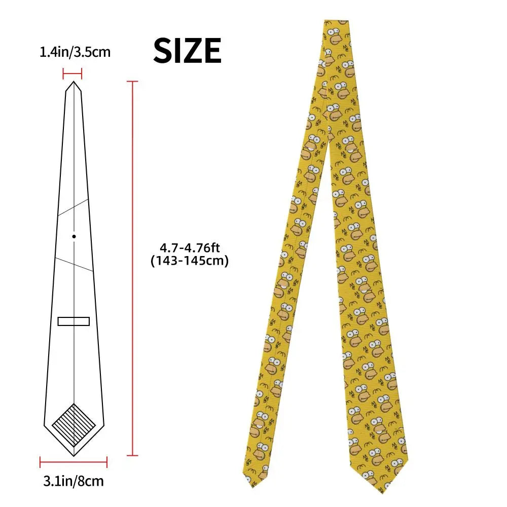 Personalized The S-Simpsones Homer Neck Ties Men Formal Silk Wedding Neckties