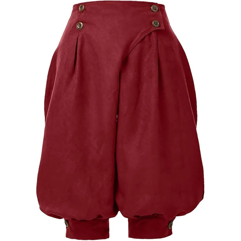 Pirate Pants Women Medieval Renaissance Viking Cosplay Costume Loose Pants Horseman Peasant Castaways Costume Bloomers Trousers