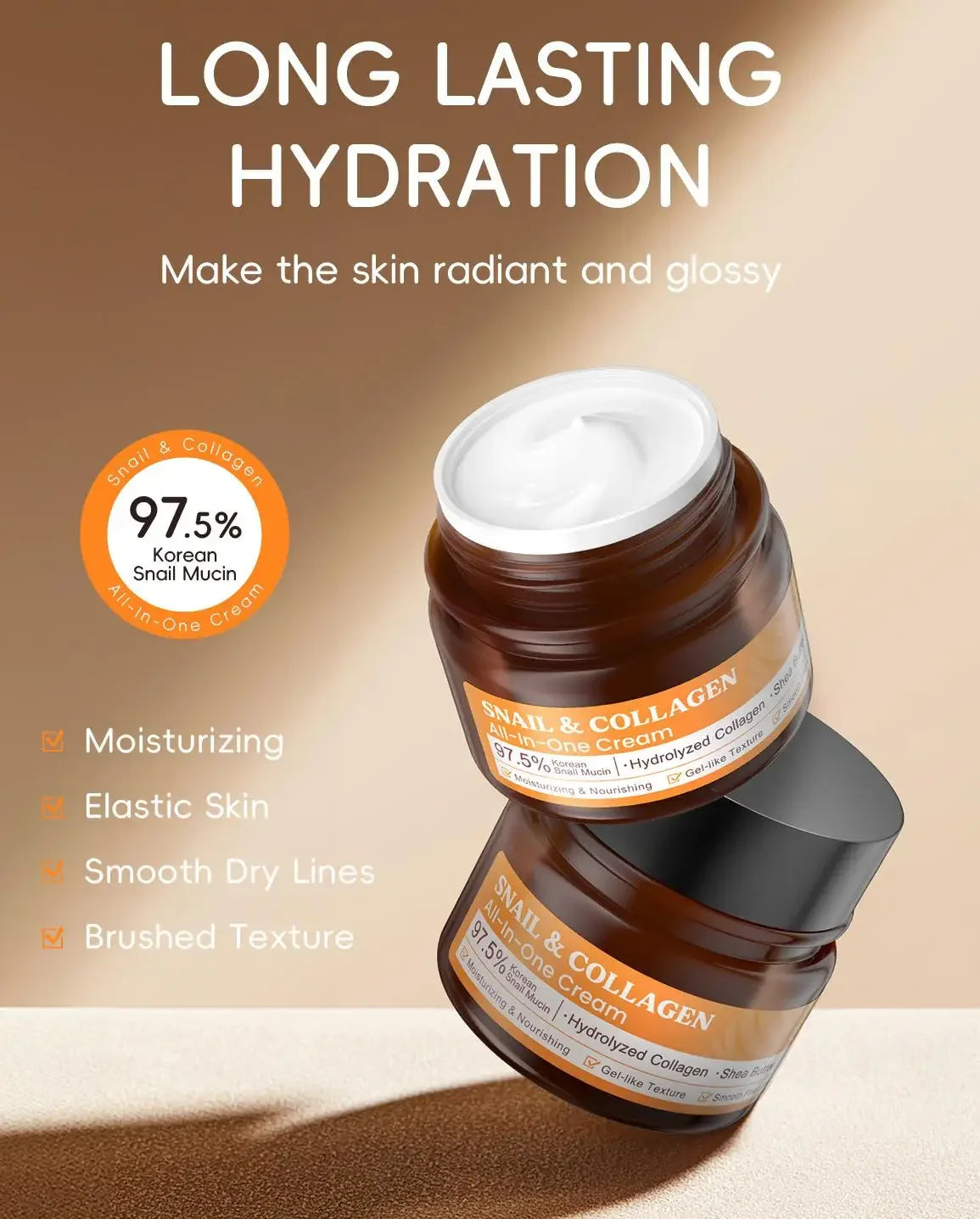 Quiyum 3 Step Set 97.5% Snail Mucin Collagen Hydrating Glowing Skin Korean Skincare