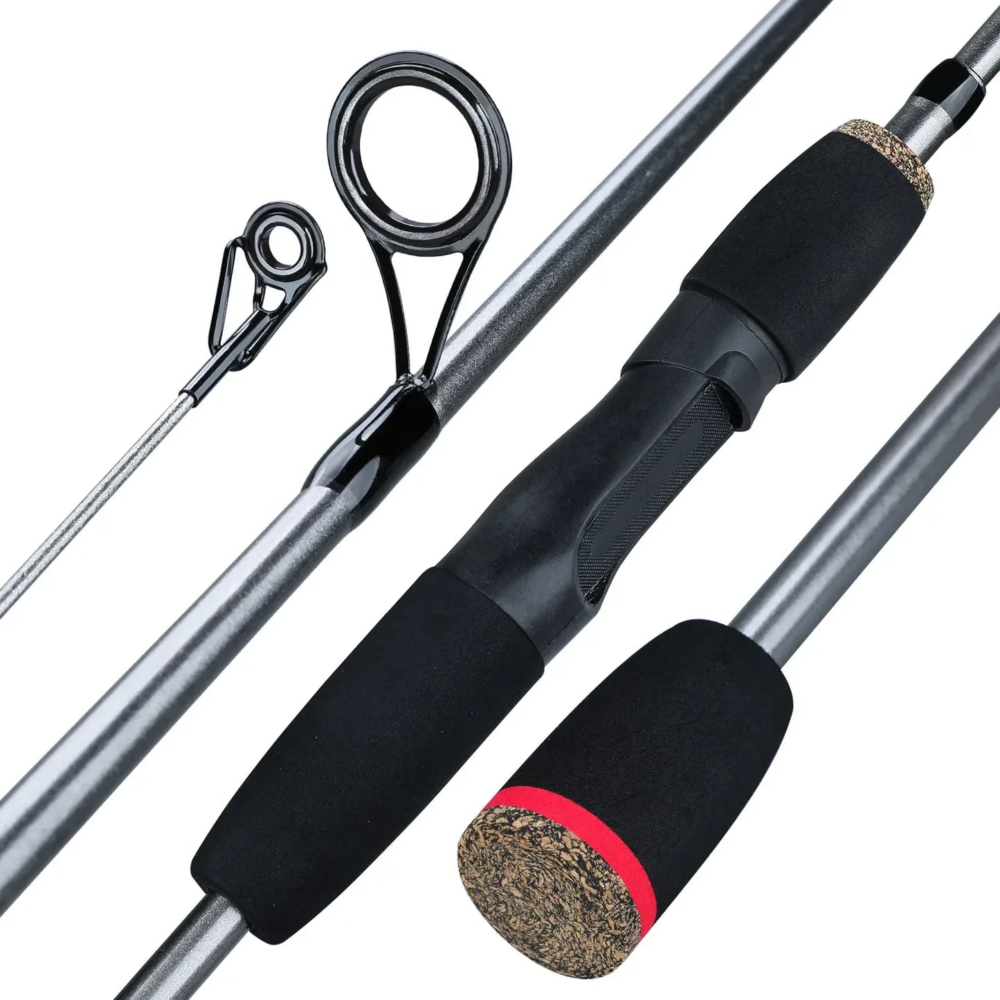 Sougayilang 5 Section Spinning Casting Fishing Rod 1.8M Ultralight Weight Carbon Fiber Poles for Travel Freshwater Fishing Pesca