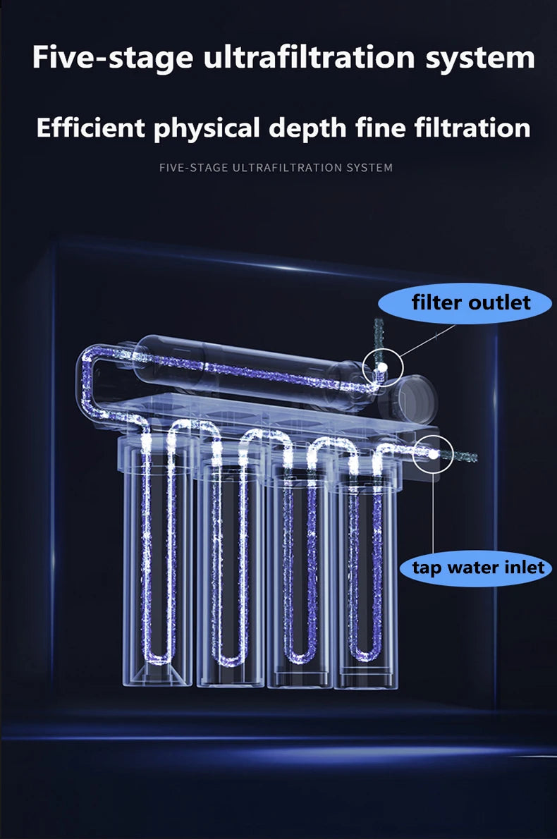Household Kitchen Ultrafiltration  Water Purifier With Tap Stainless Steel Direct Drink Tap Water Purifier Water Filter System