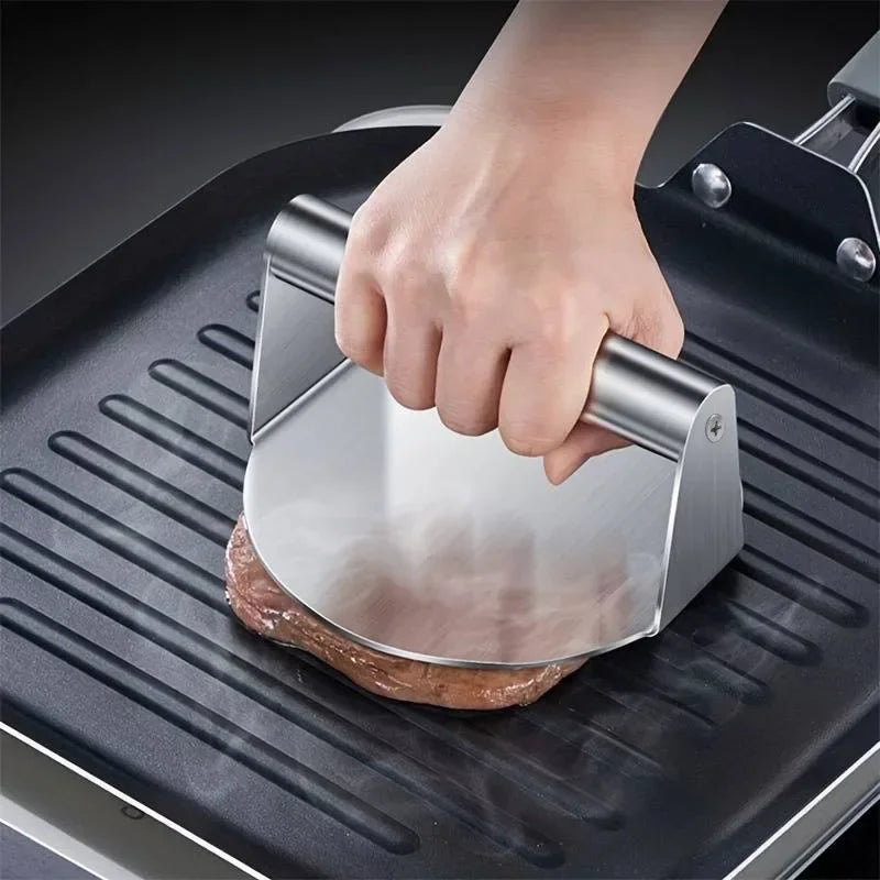 Stainless Steel Hamburger Patty Maker Crushing Hamburger Press Round Meat Pressing Tool Kitchen Stainless Steel Meat Pie Mold