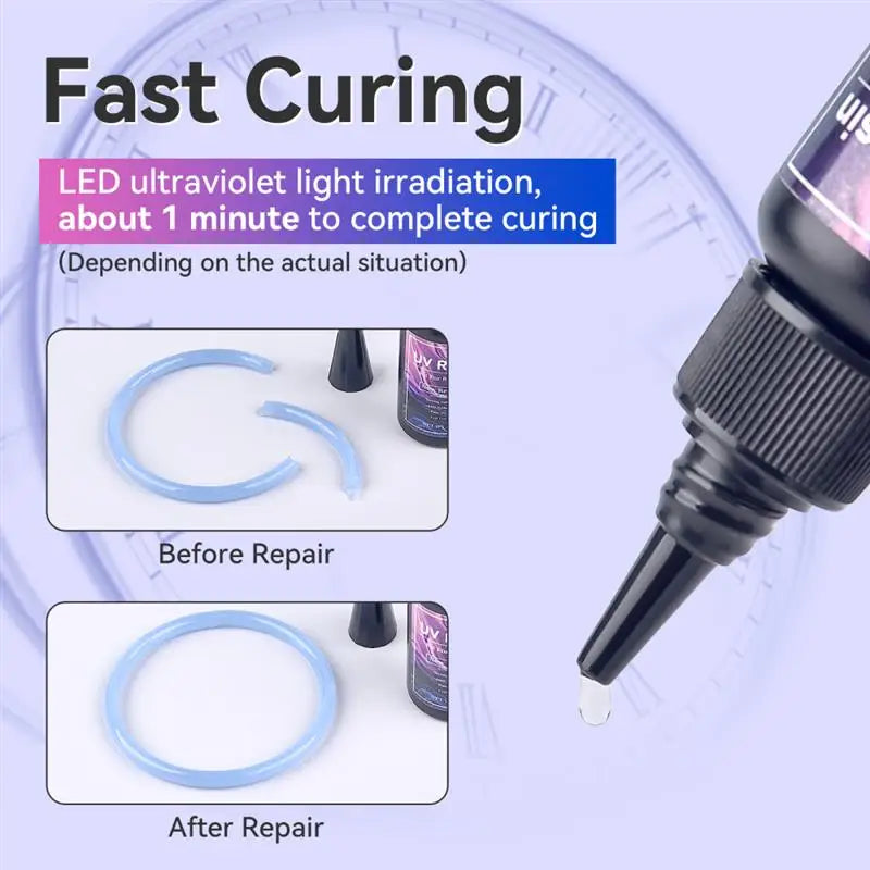 20g/30g/50g UV Epoxy Resin Glue DIY Jewelry Making High Transparency Fast Drying High Hardness Glue UV Lamp DIY Craft Decor