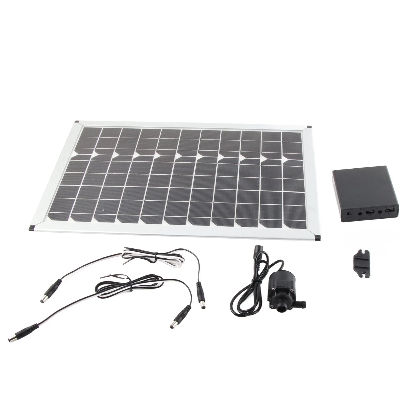 Solar Fountain Pump, Solar Water Pump 20W Solar Panel Fountain Submersible Pump 12V 5m Discharge Lift for Garden
