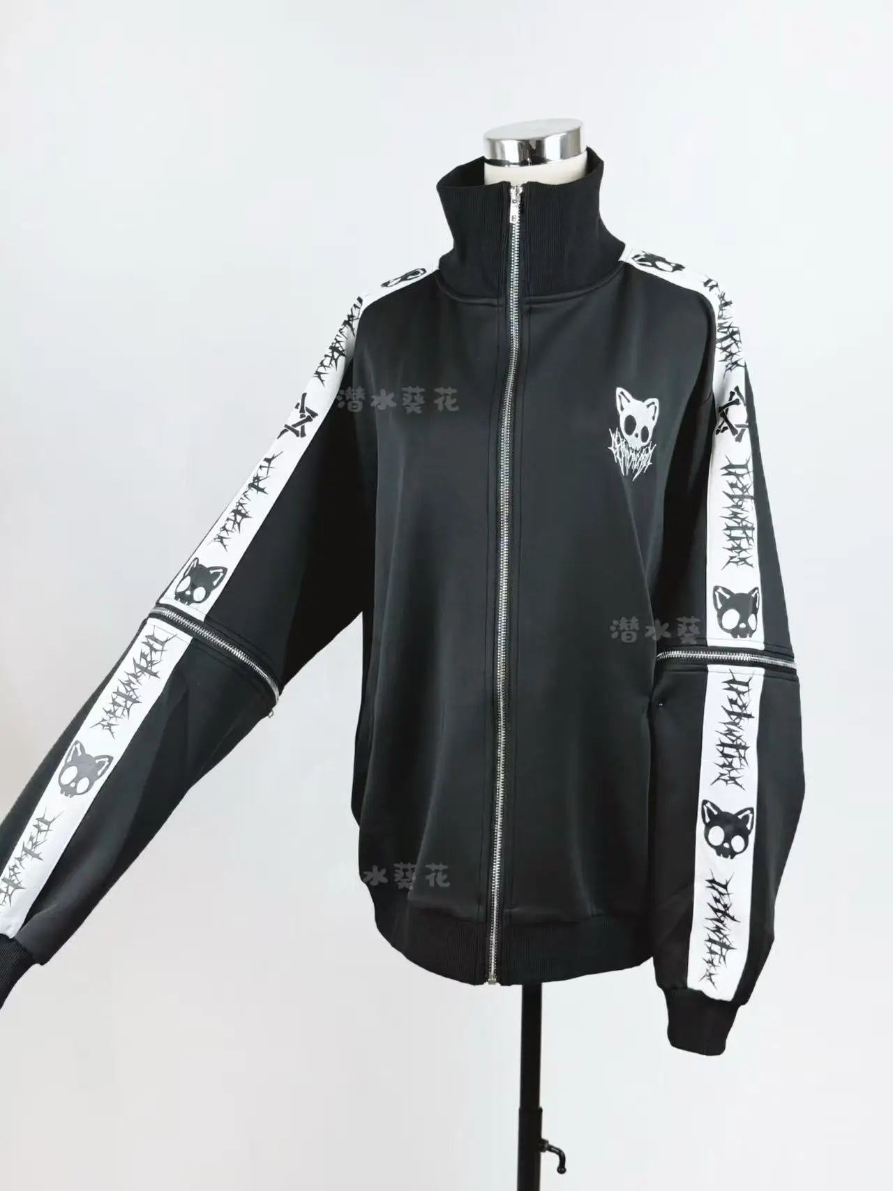 Japanese Style Halloween Gothic Clothes Anime Subculture Sweatshirt Coat Women Girls Punk College Style Black Hoodies Jacket