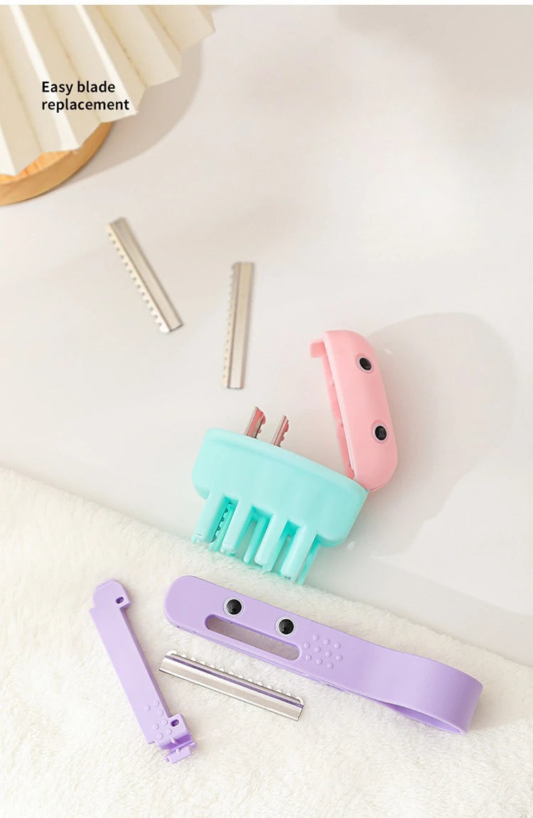 Hair Bangs Cutting Trimmer Razor Blade Comb Home Hairdresser Makeup Tools For Thinning Bangs Long Beauty Hair Cut Accessories