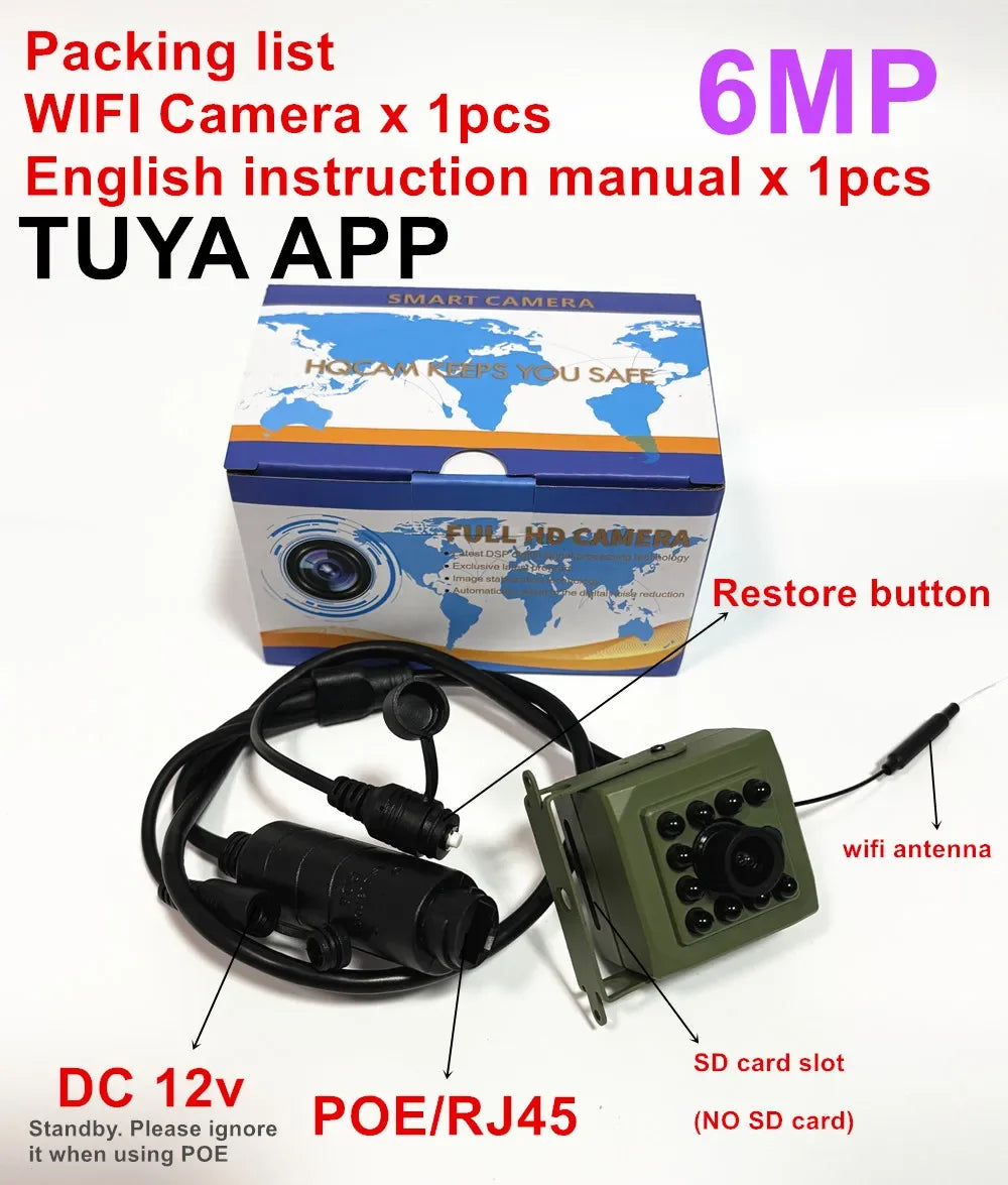 WiFi Bird Box Camera Birdhouse Camera 6MP Camera Wireless 5G 2.4G WiFi App Smart with Nest Auto Capture Photo & Video Tuya App