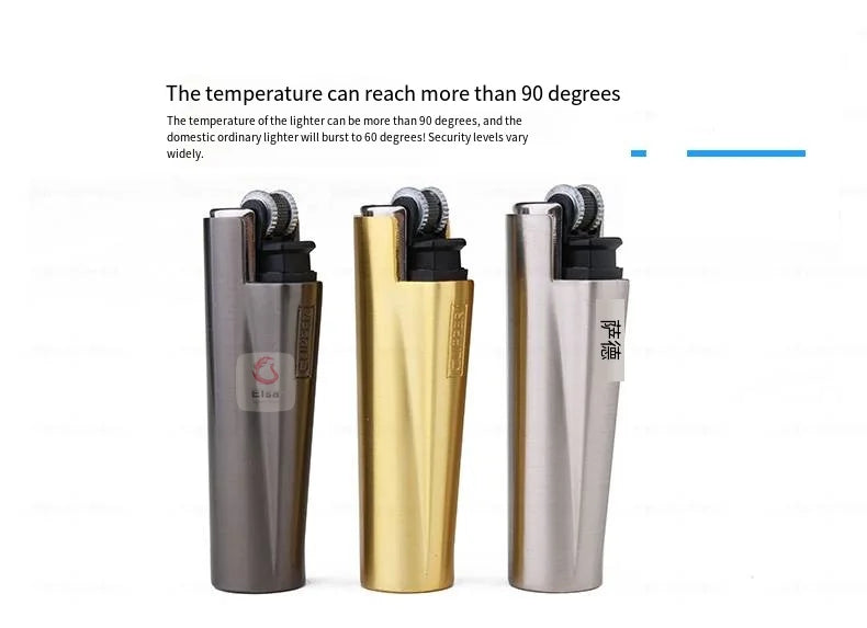 Metal Clipper Lighter Detachable Metal Lighter Environmentally Friendly Inflatable Lighter Grinding Wheel Ignition Tool Men Gift