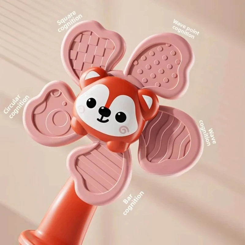 Baby Sensory Soothing Toy with Music And Rotating Flowers Early Education Health Material Touch & Sense Development for Infants