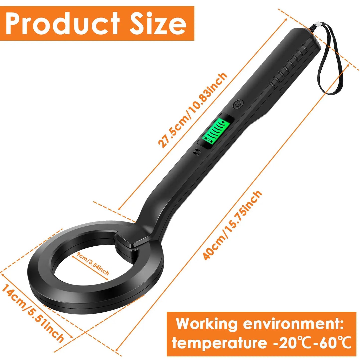 Metal Detector IP66 Waterproof Portable High Sensitivity Metal Detector Underground UnderwaterMultipurpose Metal Finder