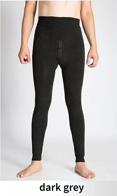 Winter Thermal Underwear Men's Long Johns Warm Thick Velvet Thermo Bottoms Man High Waist Leggings Underpants Pantalon Termico