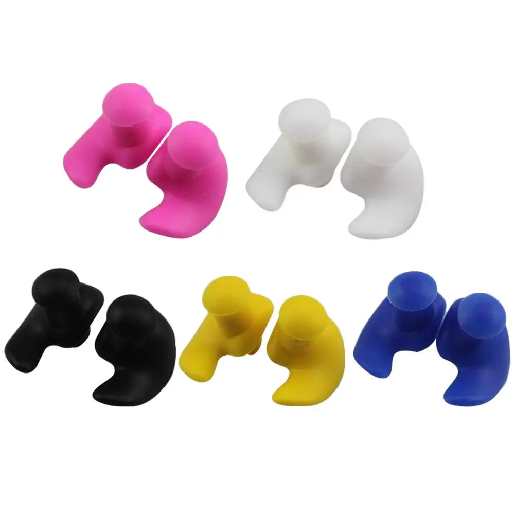 1 Pair Waterproof Soft Earplugs Silicone Portable Ear Plugs Swimming Accessories Durable Earplugs Classic Delicate Texture
