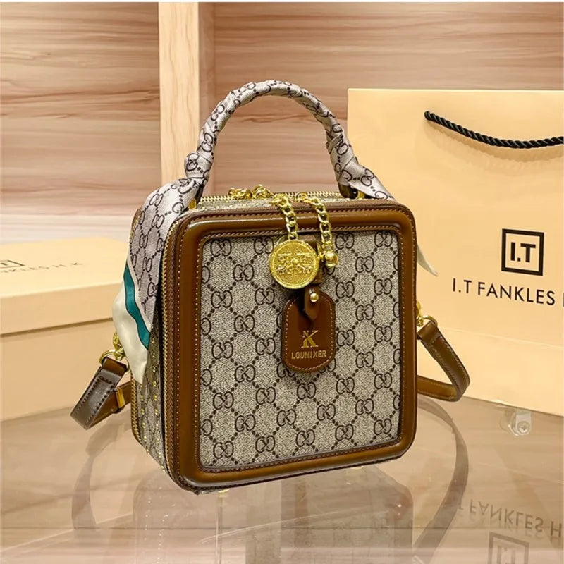 Ladies' handbag, light luxury square bag, 2026 autumn and winter new style, high-end and high designer single shoulder crossbody