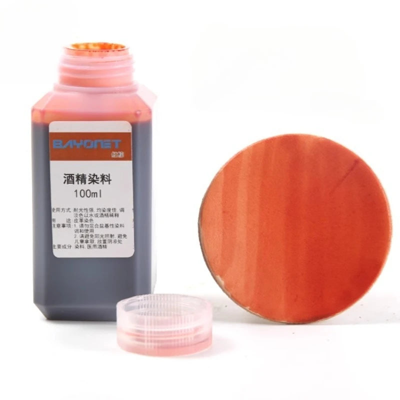 DIY Leather Alcohol Dye Leather Carving Alcohol Dye 100ml/ Be Used for Color Restoration Can Be Diluted Color-changing Agent