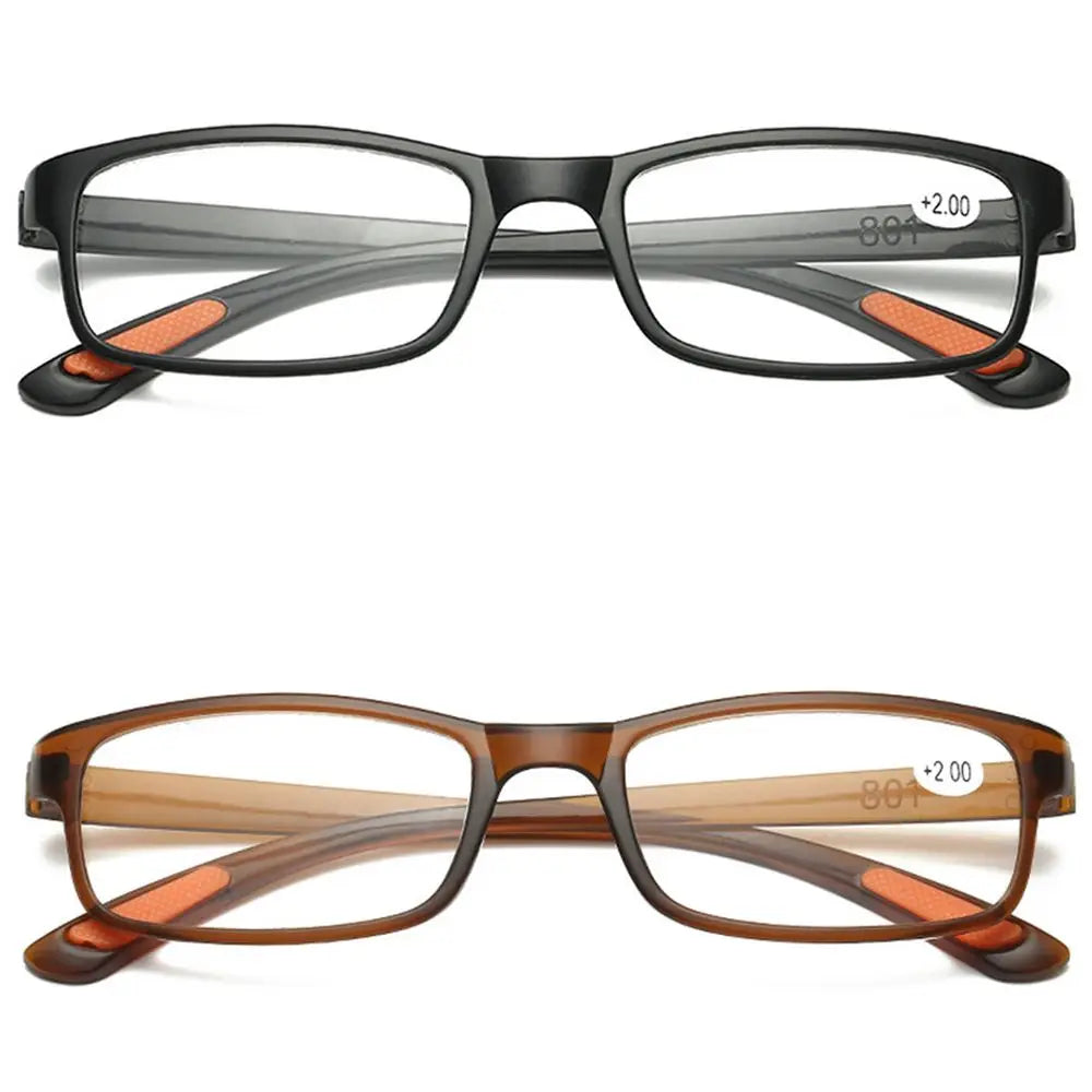 Reading Glasses for Men Women Square Frame Ultra Light Readers Eyeglasses Presbyopia with Diopter +100/+150/+200/+250/+300/+350