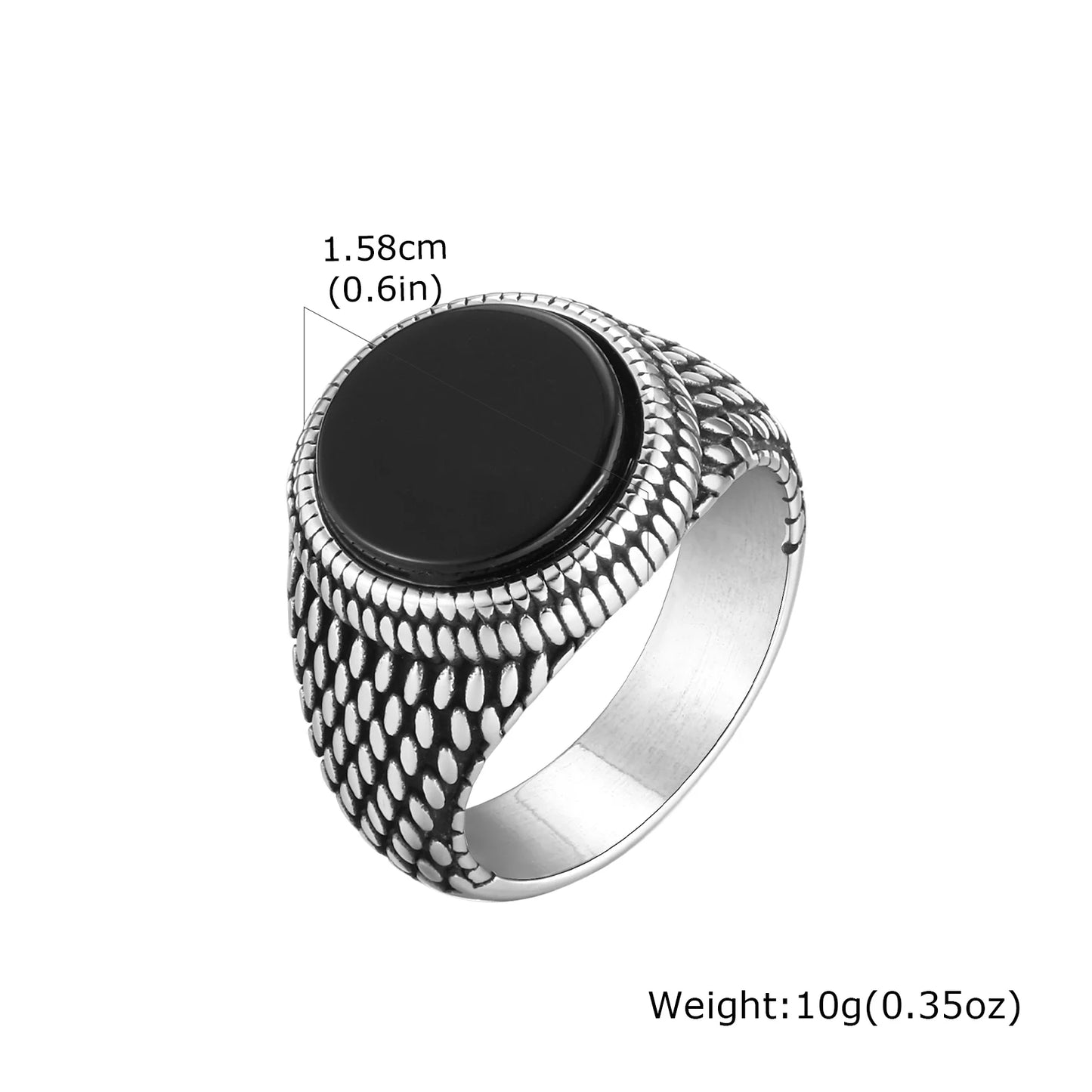 Geometric Turquoise Tiger Eyes Natural Stone Ring for Men, Chunky Stainless Steel Signet Rings, Fashion Punk Finger Jewelry Gift