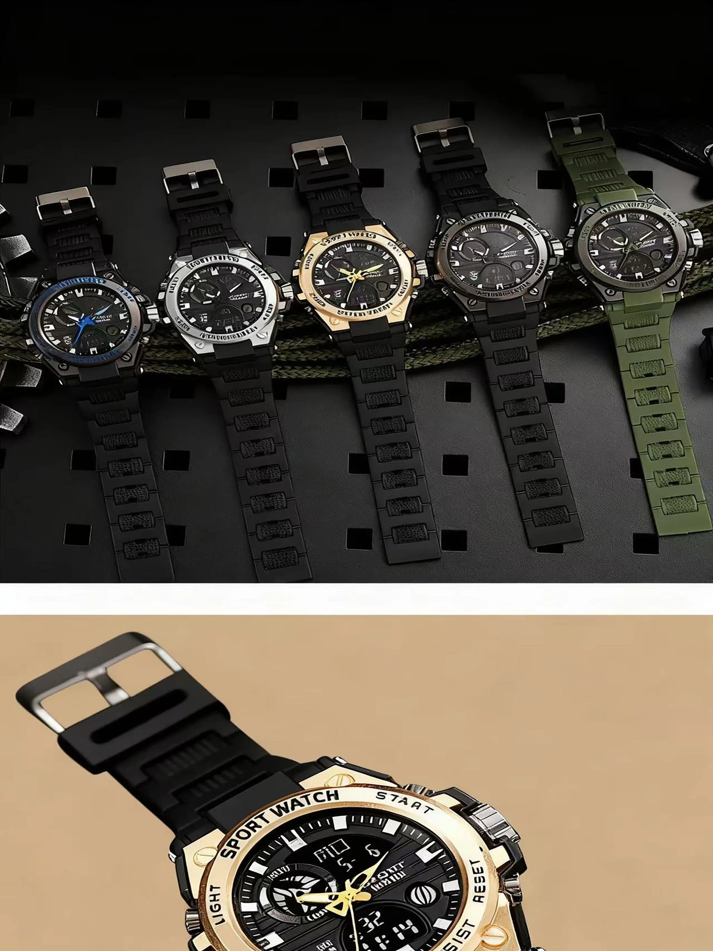 Electronic watch for men, students, junior and senior high school students, teenagers, multi-functional sports, high-quality men