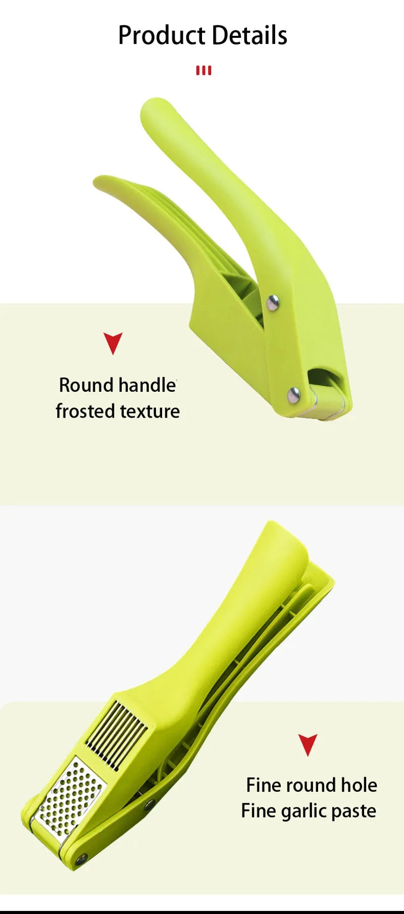2-in-1 Multifunctional Garlic Press For Pressing Mash Garlic And Sliced Garlic Vegetable Squeezer For Home Cooking Masher Tool