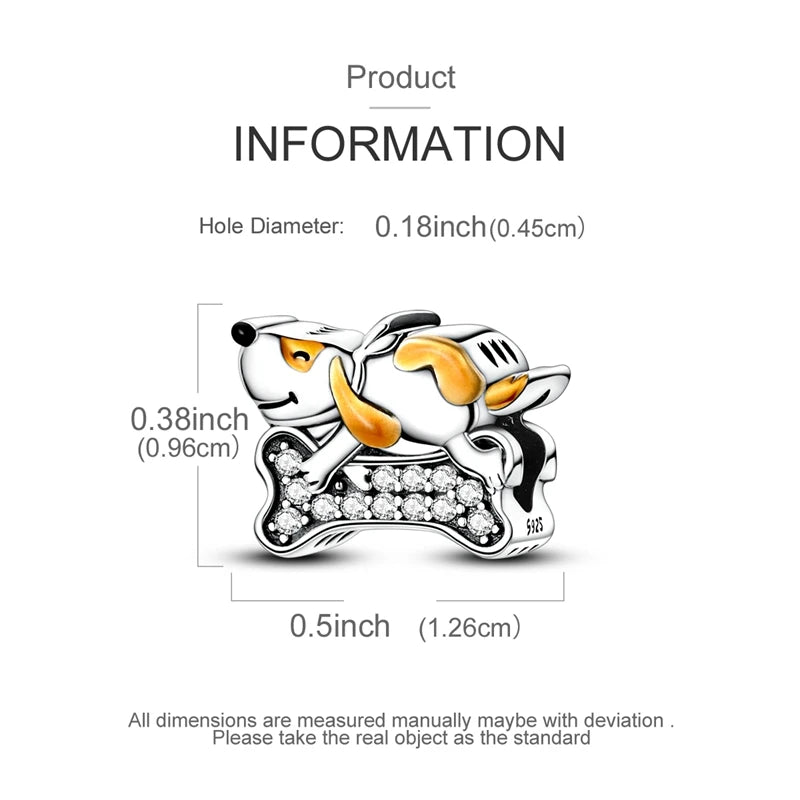 925 Sterling Silver Girl Holding Dog Charms Beads Fit Original 925 Bracelet Making Gift for Woman Jewelry Diy Fashion Pendant