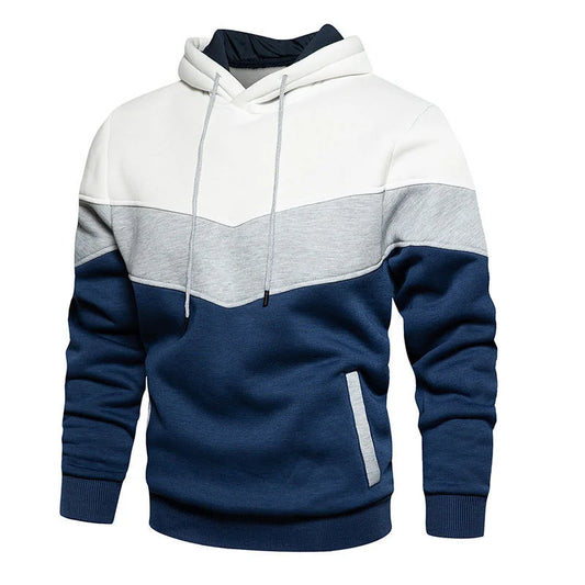 Spring Autumn Fashion splicing Men's Hoodies long sleeve Casual Hoodies Sweatshirts pure color Sweatshirt men tops Pullover