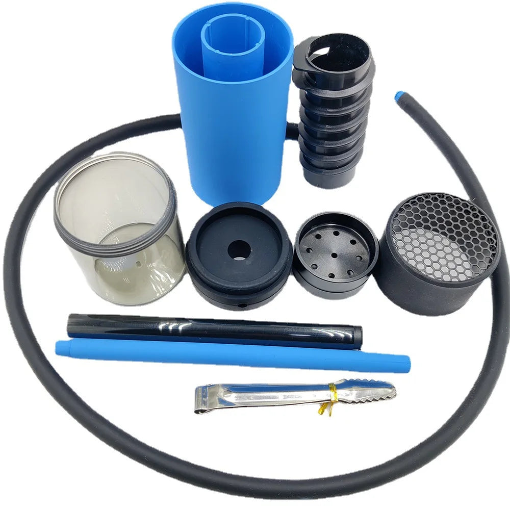 Arabic Portable Cup Hookah Car Shisha Set Indoor Outdoor with Protective Cover Small Narguile Chicha Soft Touch Hookah Gift