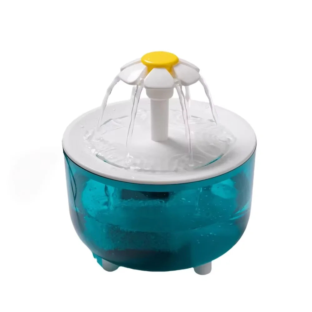 1L USB Pet Water Fountain with Pump & Filter Anti-Dry Burning Cat Water Dispenser Auto Recirculating Pet Water Flow Drinker
