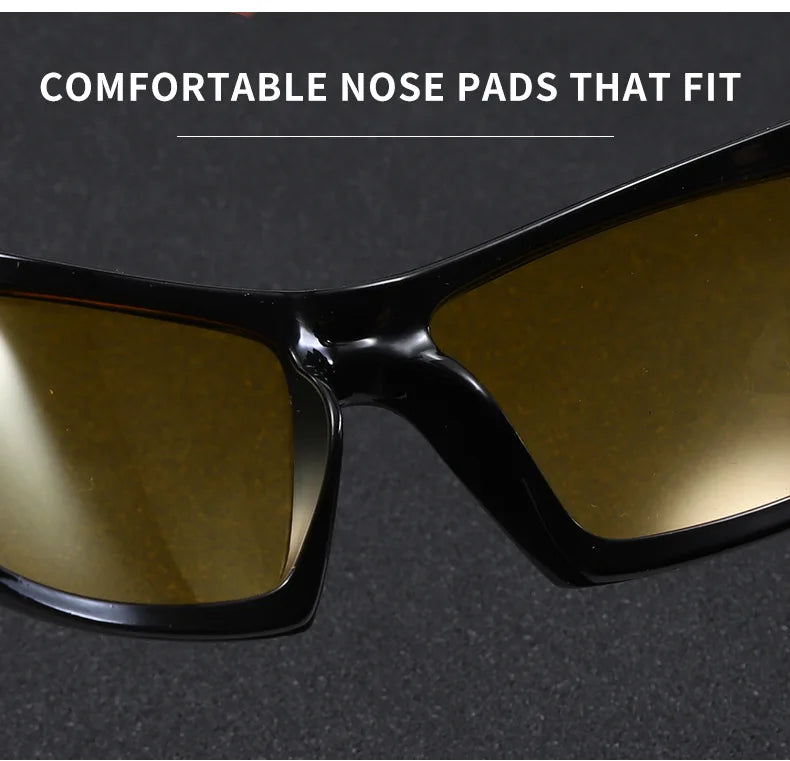 Outdoor cycling Polarized Sunglasses Men Frame Sport Sun Glasses Driver Retro Goggles eyewear go fishing Cool UV400 Anti-Glare