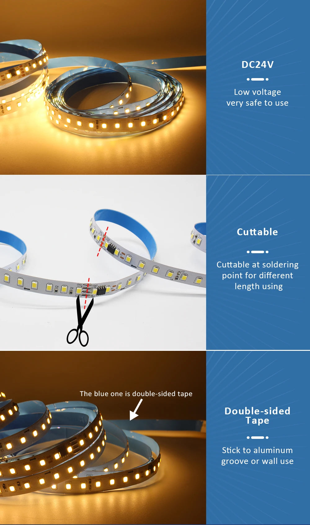 5M 10M 15M 20M Running Water Flowing LED Strip Light DC 24V WS2811 SMD2835 Horse Race Pixel Addressable Flexible Linear Lamp Set