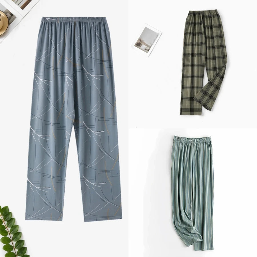 Pajama Pants Men's Spring and Autumn Loose Casual Trousers Home Pants Men's Home Pants Can Be Worn Outside