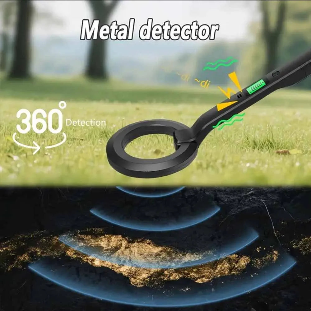 Metal Detector Gold Silver Detector Gold Search Treasure Getector Gold Finder 360 Degree Handheld Alarm Coil Metal Detect Tool