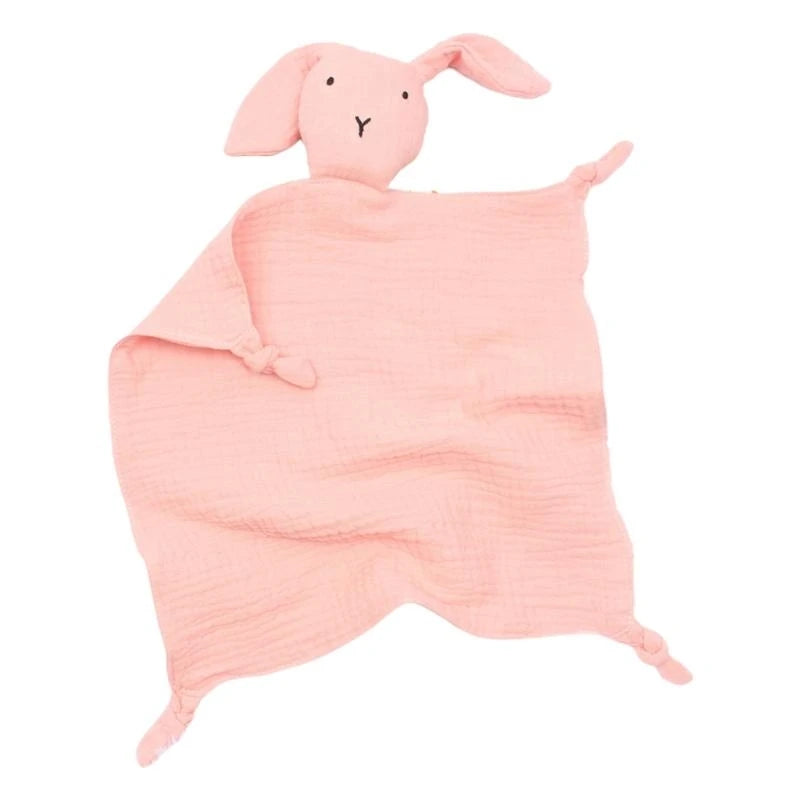Baby Soothe Blanket Rabbit for Doll Appease Towel Gauze Bibs Teether Muslin Absorbent Bandana Infants Feeding Bib G 4XBC