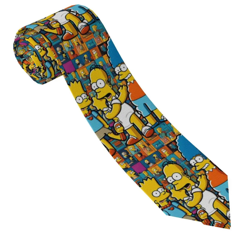 Personalized The S-Simpsones Homer Neck Ties Men Formal Silk Wedding Neckties