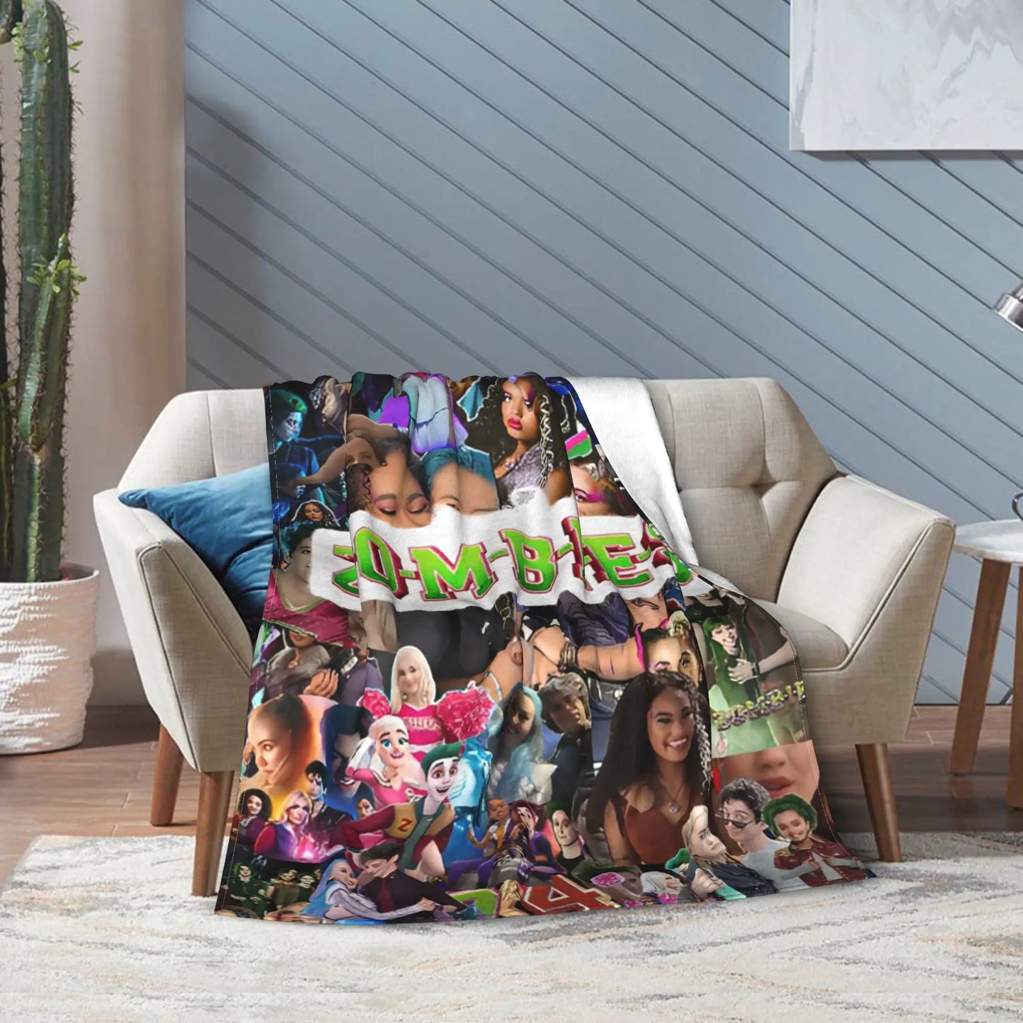 Super Soft Worlds Collide Tour Descendants Zombies Throw Blanket Premium Lightweight Bed Blanket Fuzzy Plush Blankets All Season