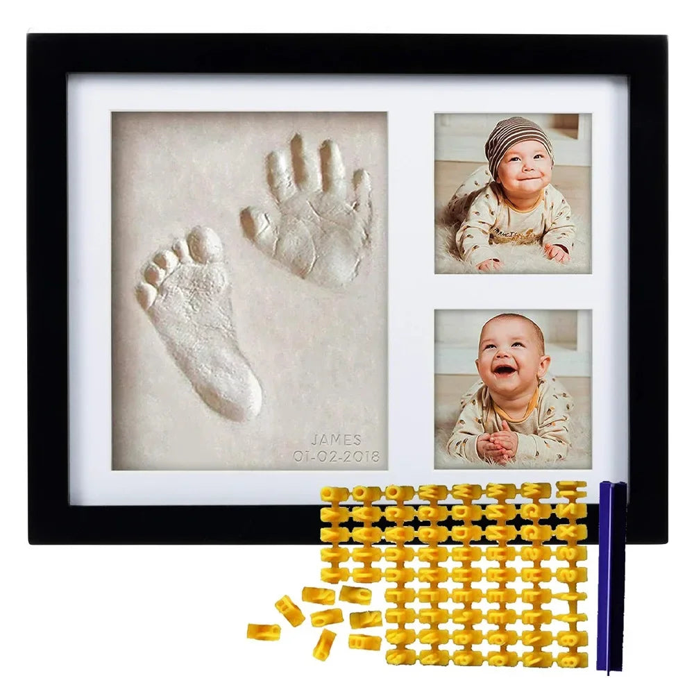 Baby Handprint and Footprint Kit for Newborns Girls & Boys - Baby Keepsake Picture Frame, Shower New Mom Gifts, Dog Paw Print