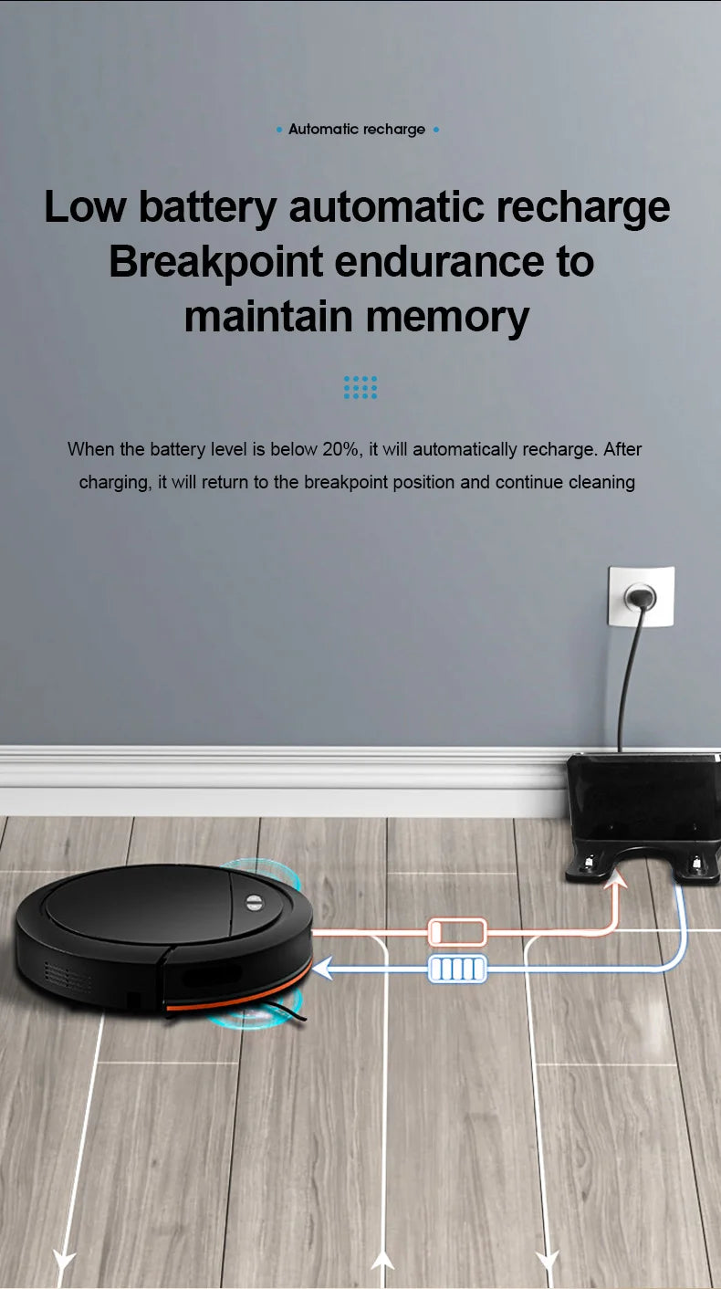 Robot Vacuum Cleaner, Fully Automatic Sweeping, Suction and Mopping Machine, Intelligent Three in One Lazy Vacuum Cleaner