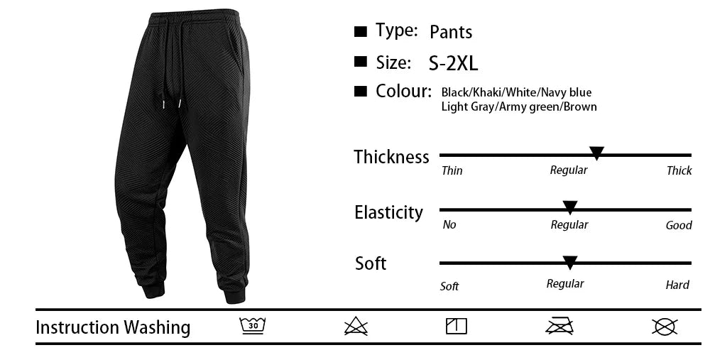 Men's Pants Autumn New Sport Jogging Trousers Fitness Loose Fit Clothing Solid Color Outfit Streetwear Pants Outdoor Streetwear