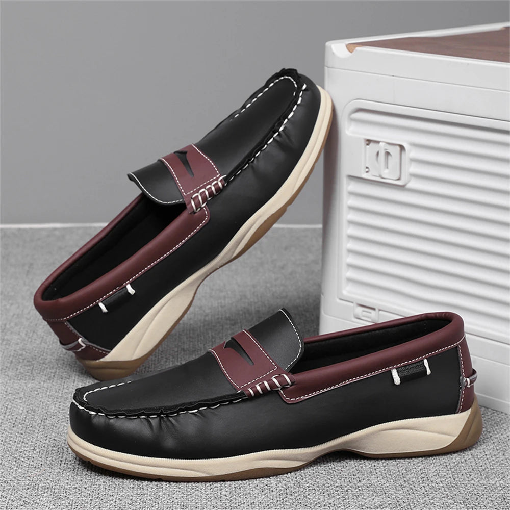 Men's Business Casual Loafers Shoes for Office Travel And Vacation Durable Elegant TPR Outsole Formal Shoes