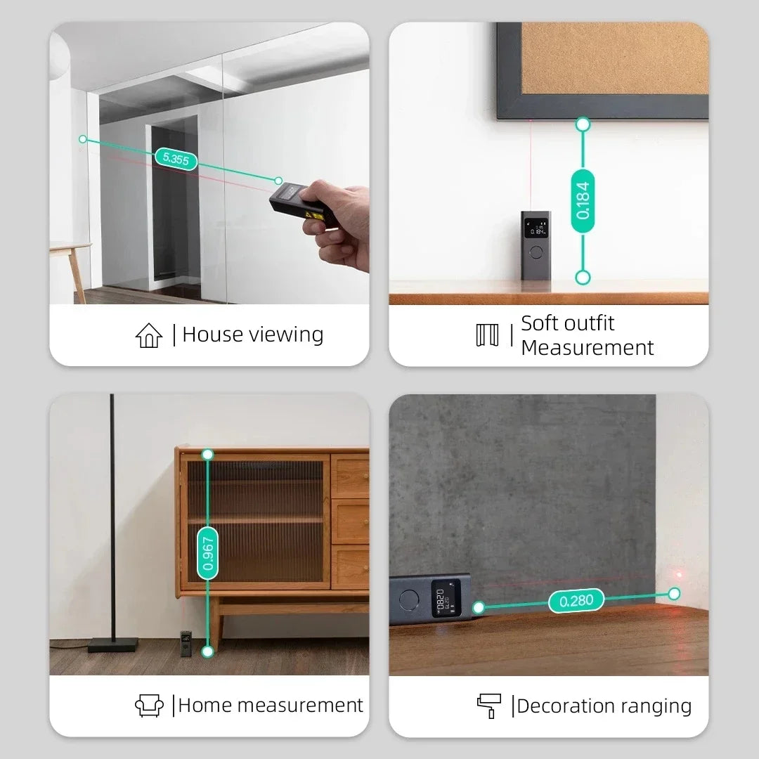 Original Xiaomi Mi Smart Laser Rangefinder Real Time Distance Meter LCD Display Range Finder Tape Measure Work with Mi Home APP