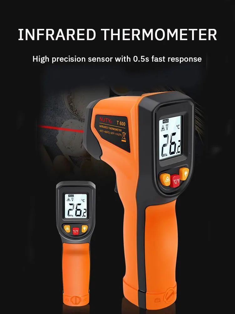 NJTY T400 T400A T600 T600A Digital Infrared Thermometer Laser Thermometer Non Contact Laser Thermometer Industrial Tool