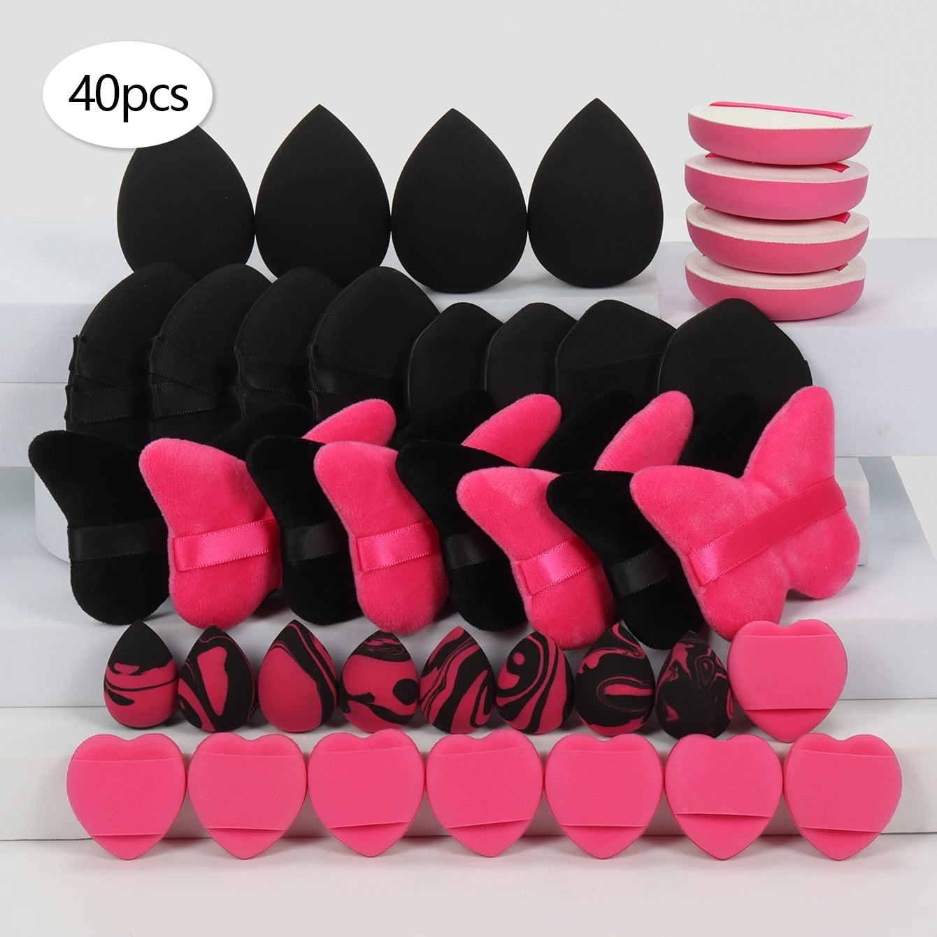 10/20/30/40/50-Piece Set of Multifunctional Makeup Tools, Expands When Exposed to Water, Suitable for All Skin Types