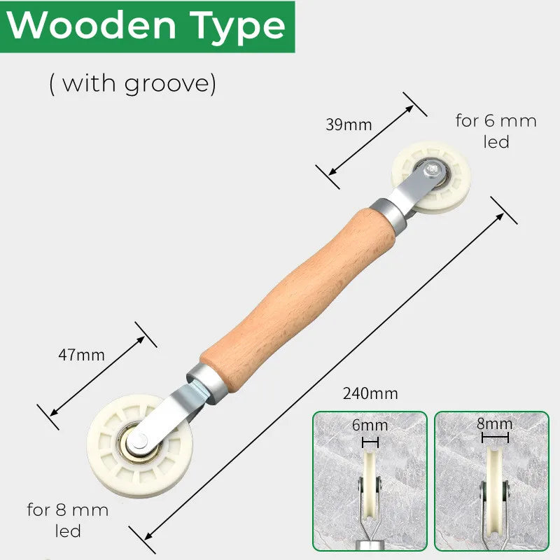 LED Light Strip Installation Roller Tool for 6mm/8mm/10mm COB SMD  Linear Aluminum LED Profile Hard Bar Light Fixture Baseboard