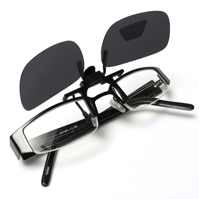 Fishing Polarized Pilot Flip Up Clip on Sunglasses Men Photochromic UV400 Women Driving Sun Glasses Color Change Night Vision